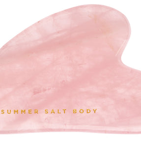 Summer Salt Body Rose Quartz Gua Sha facial massage tool in gift box