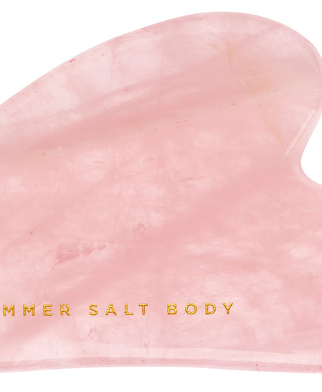 Summer Salt Body Rose Quartz Gua Sha facial massage tool in gift box