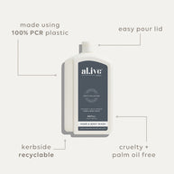 al.ive body sustainable coconut and citrus wash refill