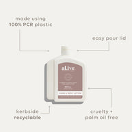 Australian-made, vegan body lotion refill in recyclable packaging