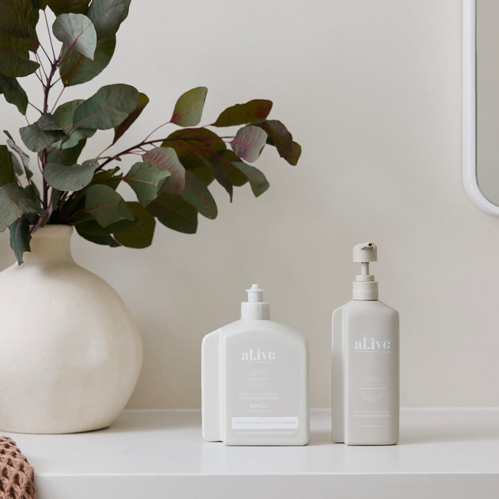 Eco-friendly haircare refill made from 100% recycled plastic