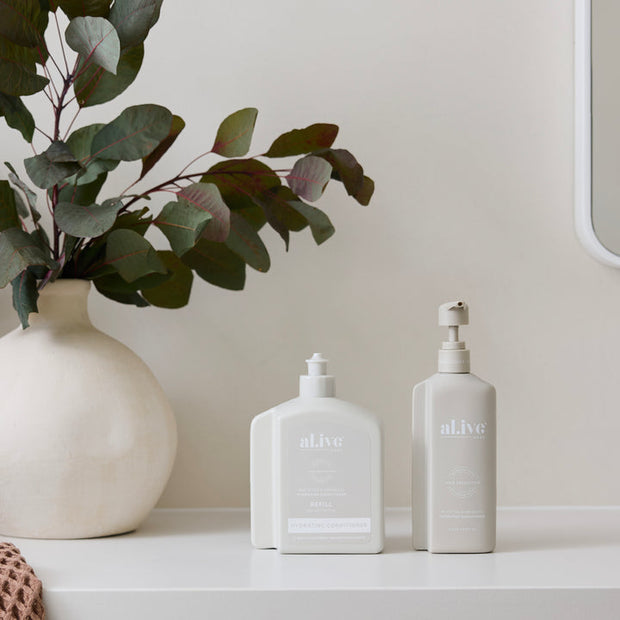 Eco-friendly haircare refill made from 100% recycled plastic