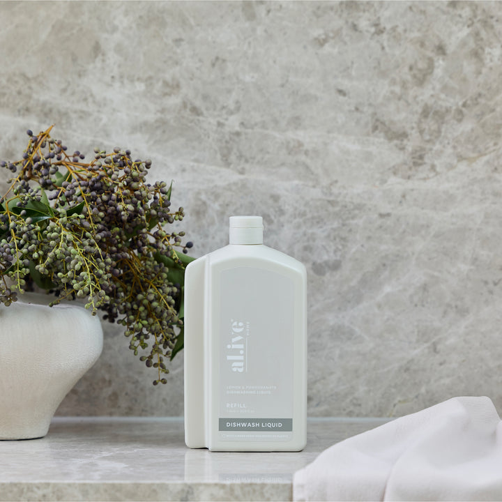 Eco-friendly plant-based dishwashing refill made from recycled plastic