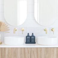 Eco-friendly wash and lotion duo in designer packaging