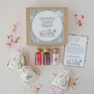 he Little Potion Co Enchanted Garden Mindful Potion Kit with fairy-themed ingredients and spell cards