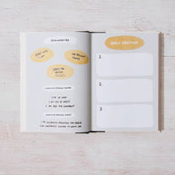 Danica Gim illustrated journal with affirmations gratitude and body positive prompts