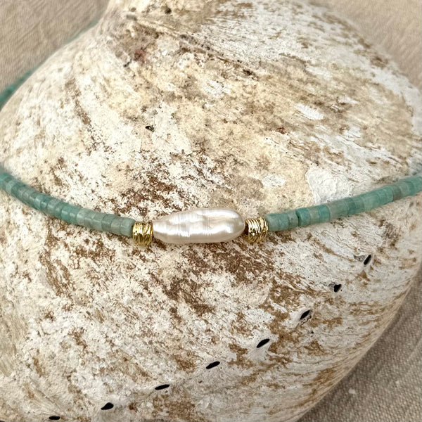 December birthstone turquoise necklace by Boss + Me
