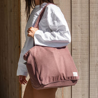 Dusty Mauve tote bag with six internal organising pockets