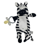 ES Kids Knitted Eco Zebra Baby Comforter 30cm