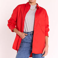 Feather & Noise Eve Shirt in Red