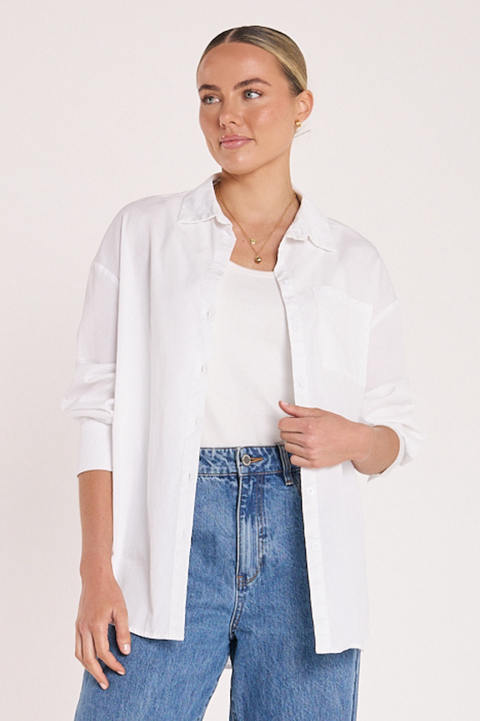 Feather & Noise white cotton shirt AU sizes 6-18