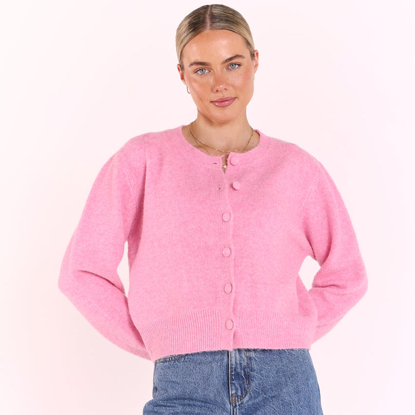 Feather and Noise May Cardi in Pink cropped cardigan