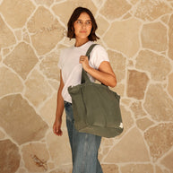 Forest green everyday tote and nappy bag by Array Bags