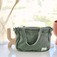 Forest green mini everyday tote and nappy bag by Array Bags