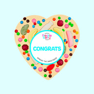Giant White Chocolate Pizza Heart - Congratulations