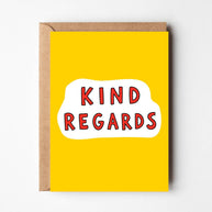 Friends of Henry Paper Co Kind Regards funny yellow greeting card