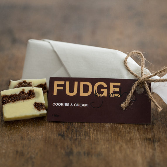 Fudge By Rich Cookies and Cream Fudge 110g wrapped block
