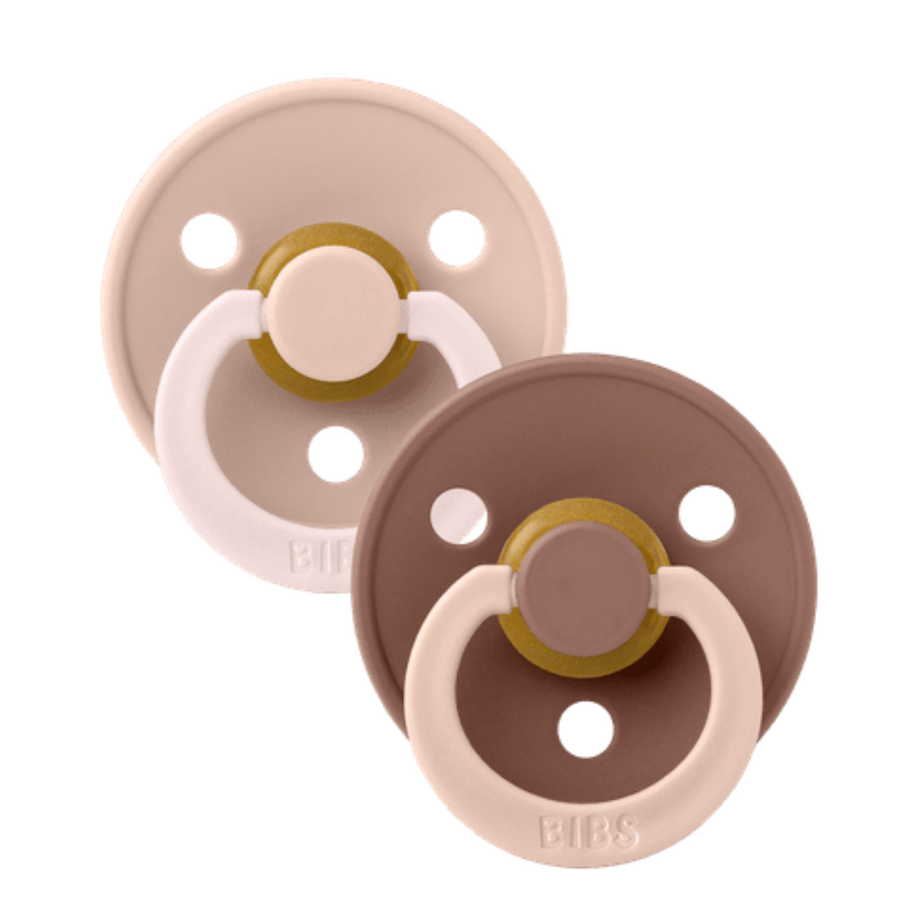 BIBS Fusion Colour pacifier in Blush and Woodchuck mix