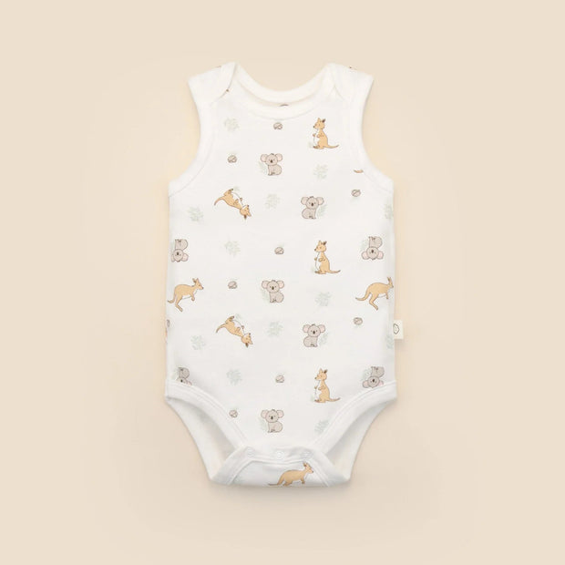 GOTS certified organic cotton baby singlet bodysuit

