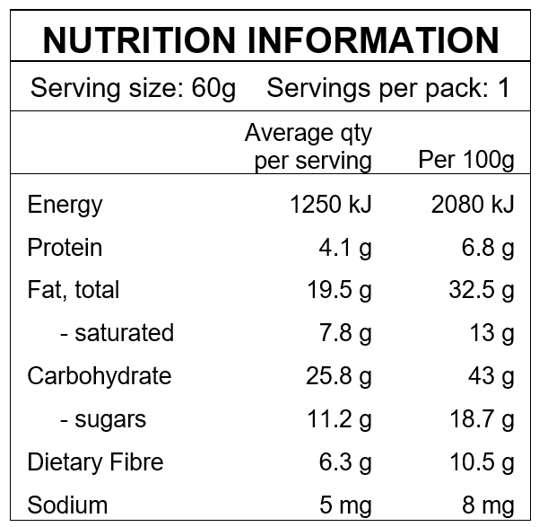 Plant-based hazelnut chocolate treat by Crumble Charms