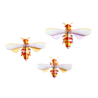 Studio Roof Honey Bees set of 3 3D paper wall art