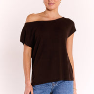 Hartley Off Shoulder Top styled on model