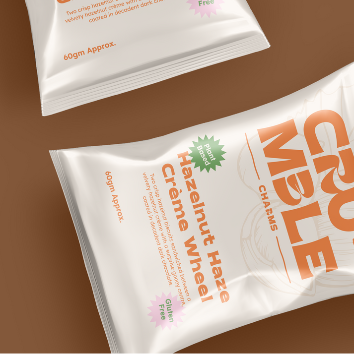 Gluten-free hazelnut crème biscuit dipped in dark chocolate