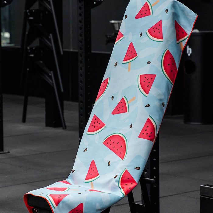 Cheeky Winx Hooded Watermelon Crush Gym Towel bright fruit design