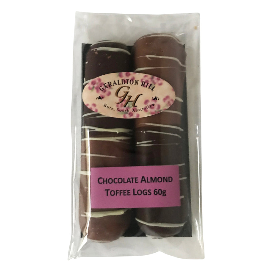 Geraldton Hill Chocolate Almond Toffee 2 Log Pack 60 g