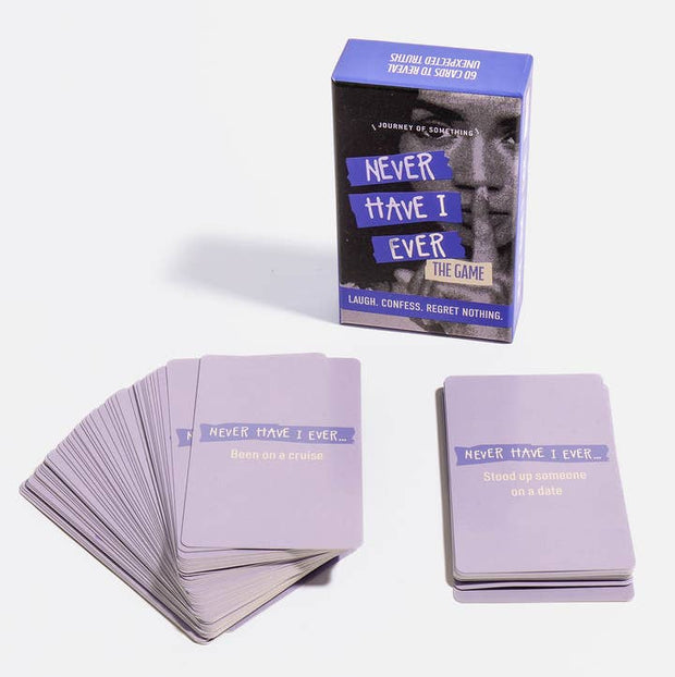 Journey Of Something Never Have I Ever Cards party game box
