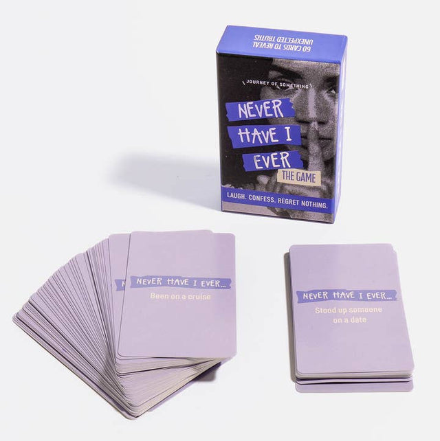 Journey Of Something Never Have I Ever Cards party game box
