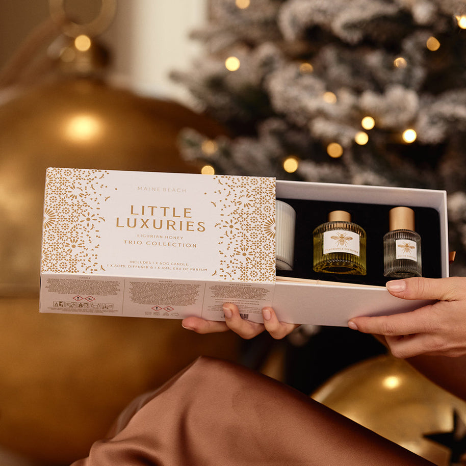 K.I. Ligurian Honey trio featuring 15ml perfume and 50ml diffuser