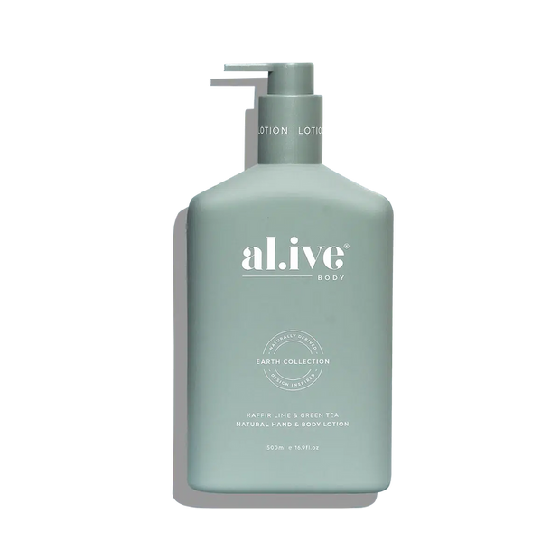 Luxury vegan body lotion with kaffir lime and green tea