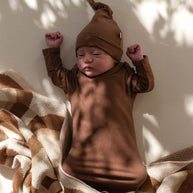 Kiin Baby Bamboo Newborn Gown in Chocolate