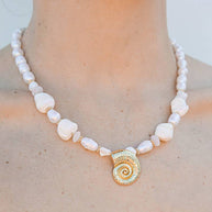 Kingston Jewellery Sea Shell Necklace handmade in Geelong Australia with spiral shell pendant