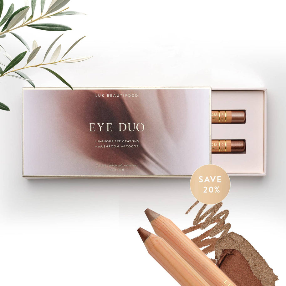 LÜK Beautifood Luminous Eye Duo Gift Set in Warm Cocoa