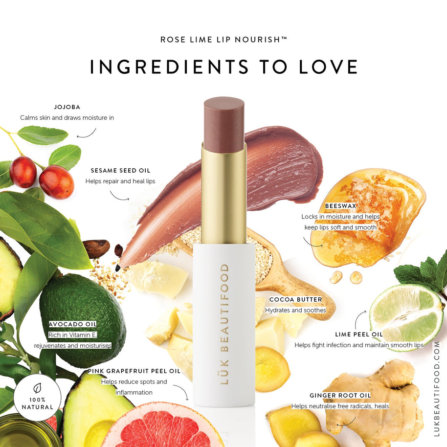 Lük Beautifood Rose Lime Lip Nourish – The Perfect Nude Christmas edition