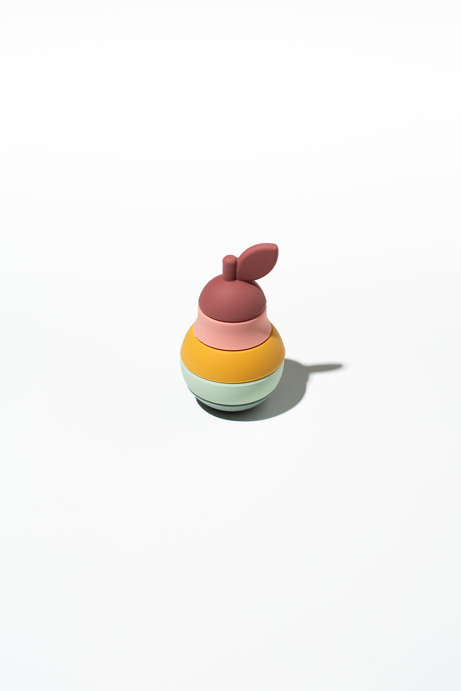 Little Drop Pear Stackies silicone stacking teether toy