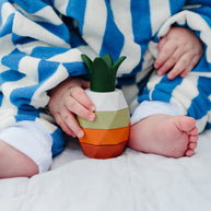 Colourful pineapple-shaped baby toy made from BPA-free silicone