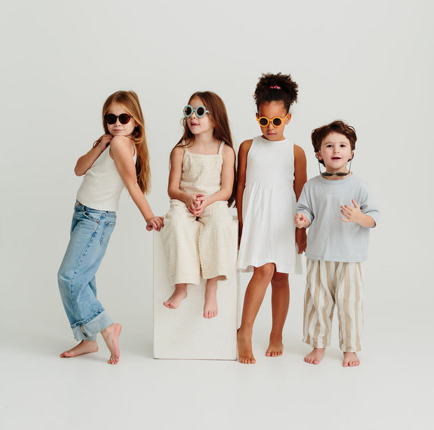 Children’s tortoise shell sunglasses with round acrylic lenses