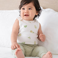 Lummi in Colour Avocado print organic cotton bodysuit
