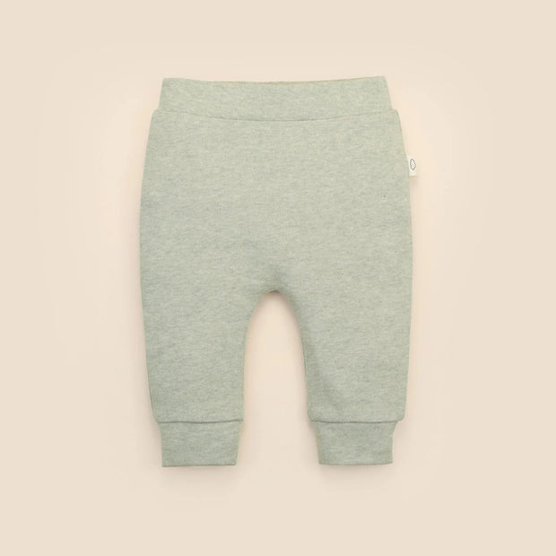 Lummi in Colour Heather Sage Green organic cotton leggings
