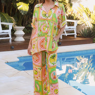 Women’s lightweight tropical print top by Salty Palm