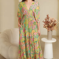 Dreamcatcher Bohemian Allie Maxi Dress with relaxed boho print
