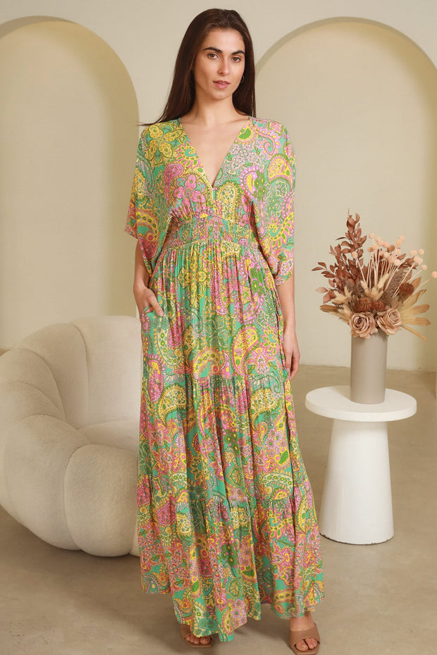 Dreamcatcher Bohemian Allie Maxi Dress with relaxed boho print
