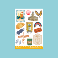 The Bright Co Moonta Sticker Sheet featuring Moonta Collective yellow door