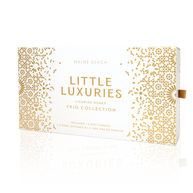 Mini candle, diffuser and perfume in gold packaging