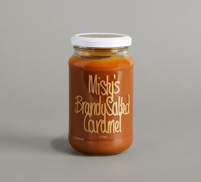 Misty’s Brandy Salted Caramel Sauce 375ml jar