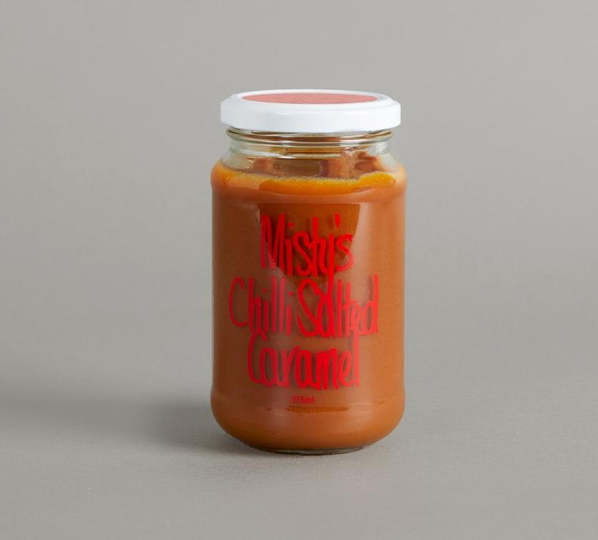 Misty’s Chilli Salted Caramel Sauce 375ml jar
