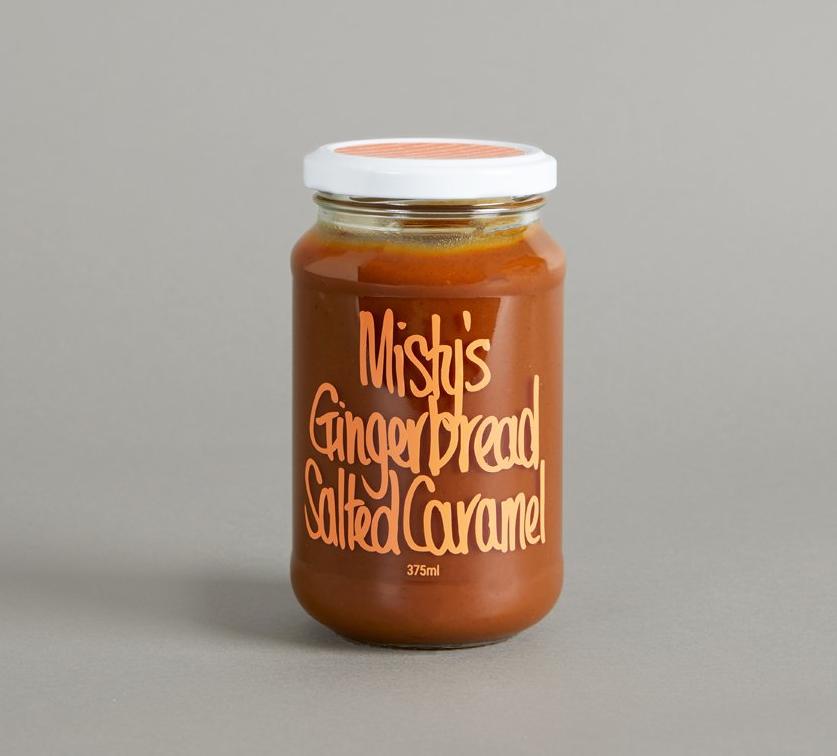 Misty’s Gingerbread Salted Caramel Sauce 375 ml jar
